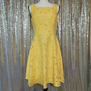 NWOT Maggy London Fit & Flare Flower Lace Dress